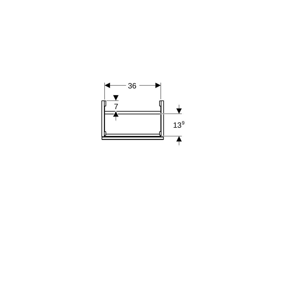 Geberit Acanto Unterschrank für Handwaschbecken, 1 Tür WT 40cm, Weiß lackiert matt/p... GEBERIT-503001013 4025410126467 (Abb. 4)
