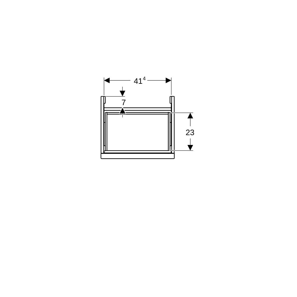 Geberit Acanto Unterschrank für Handwaschbecken, 1 Schublade WT 45cm, Lava lackiert ... GEBERIT-503002JK1 4025410134578 (Abb. 4)