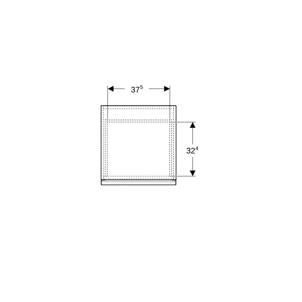 Geberit Acanto Seitenschrank 1 Schublade/Innenschublade H 52cm Weiß lackiert hochglä... GEBERIT-503010012 4025410133434 (Abb. 4)