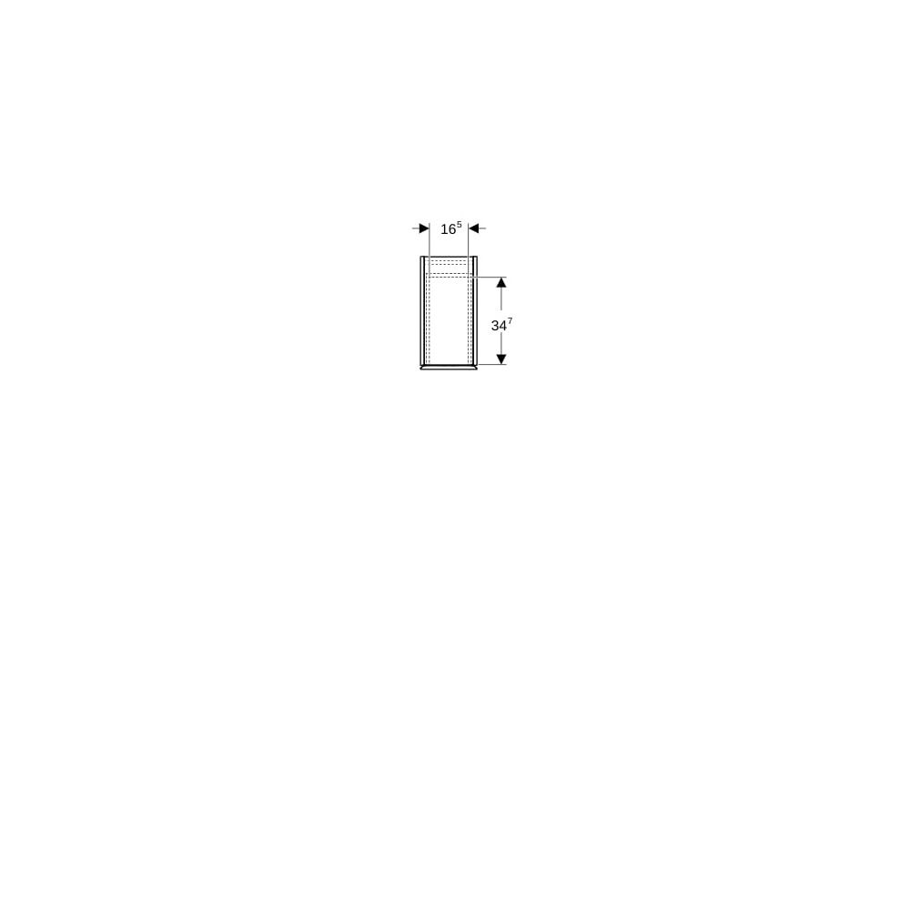 Geberit Hochschrank mit zwei Auszügen 24x180x48cm, Mattweiß... GEBERIT-503011013 4025410133489 (Abb. 4)