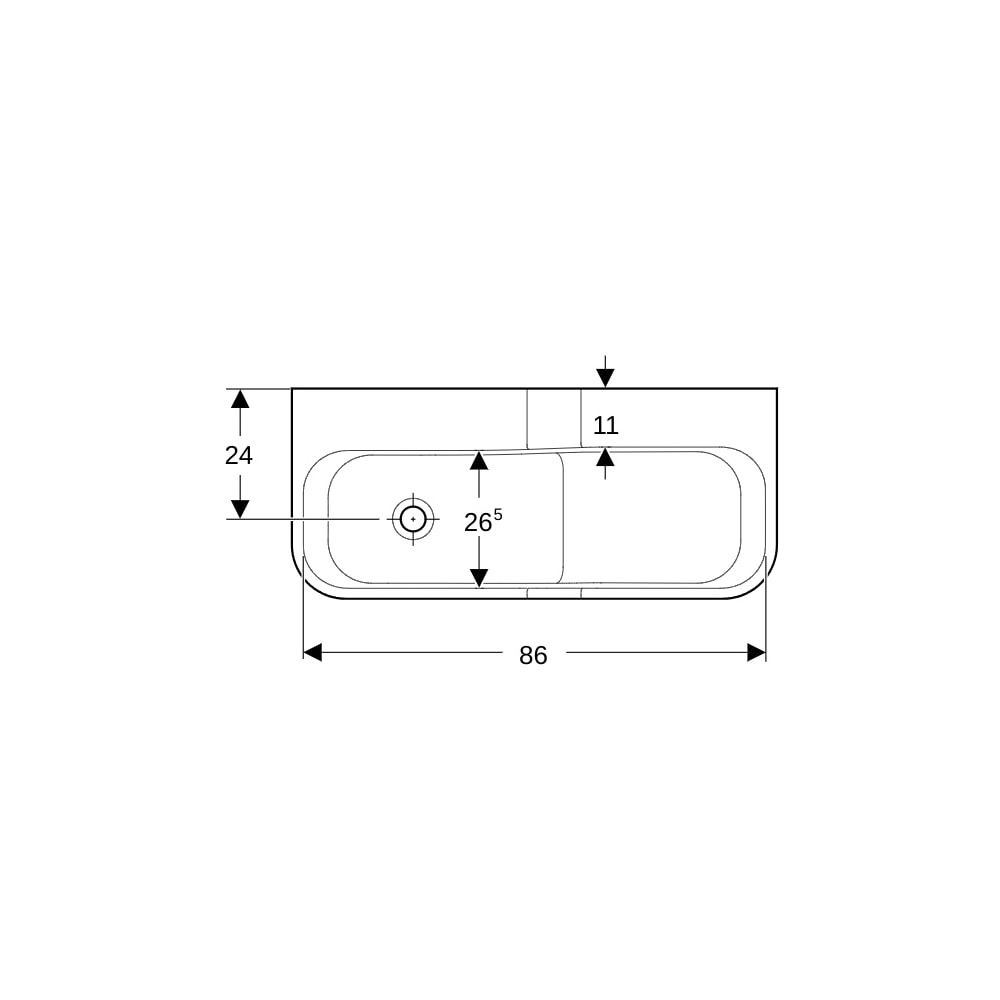 Geberit Bambini Spiel-/Waschlandschaft, 2 Waschplätze, tieferes Becken links B 90cm,... GEBERIT-502973SX2 4064746000300 (Abb. 4)