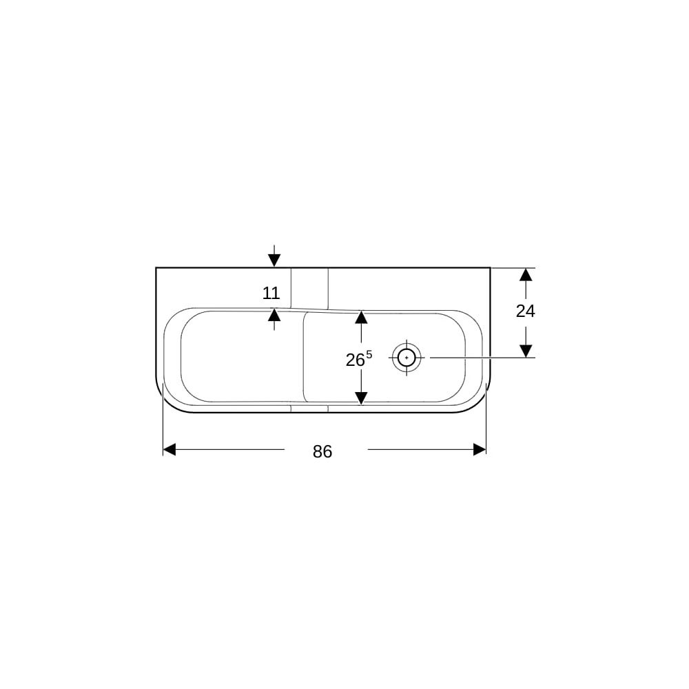 Geberit Bambini Spiel-/Waschlandschaft, 2 Waschplätze, tieferes Becken rechts B 90cm... GEBERIT-502974FY2 4064746000362 (Abb. 4)