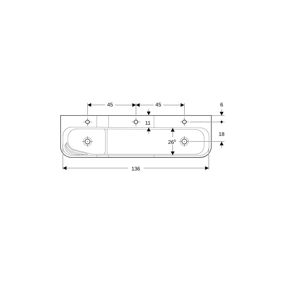 Geberit Bambini Spiel-/Waschlandschaft, 3 Waschplätze, tieferes Becken rechts 140cm,... GEBERIT-502976001 4064746000171 (Abb. 4)