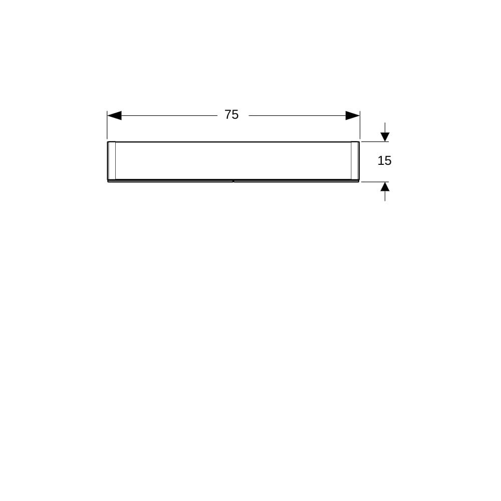 Geberit Option Spiegelschrank mit Beleuchtung, zwei Türen 75x70x15cm Korpus außen ve... GEBERIT-500205001 4025416359777 (Abb. 7)