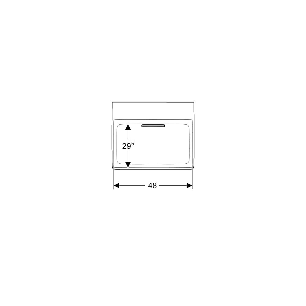 Geberit ONE Waschtisch Abgang horizontal, B 50cm, Tiefe 41cm, ohne Hahnloch, ohne Üb... GEBERIT-505018001 4025410593764 (Abb. 7)