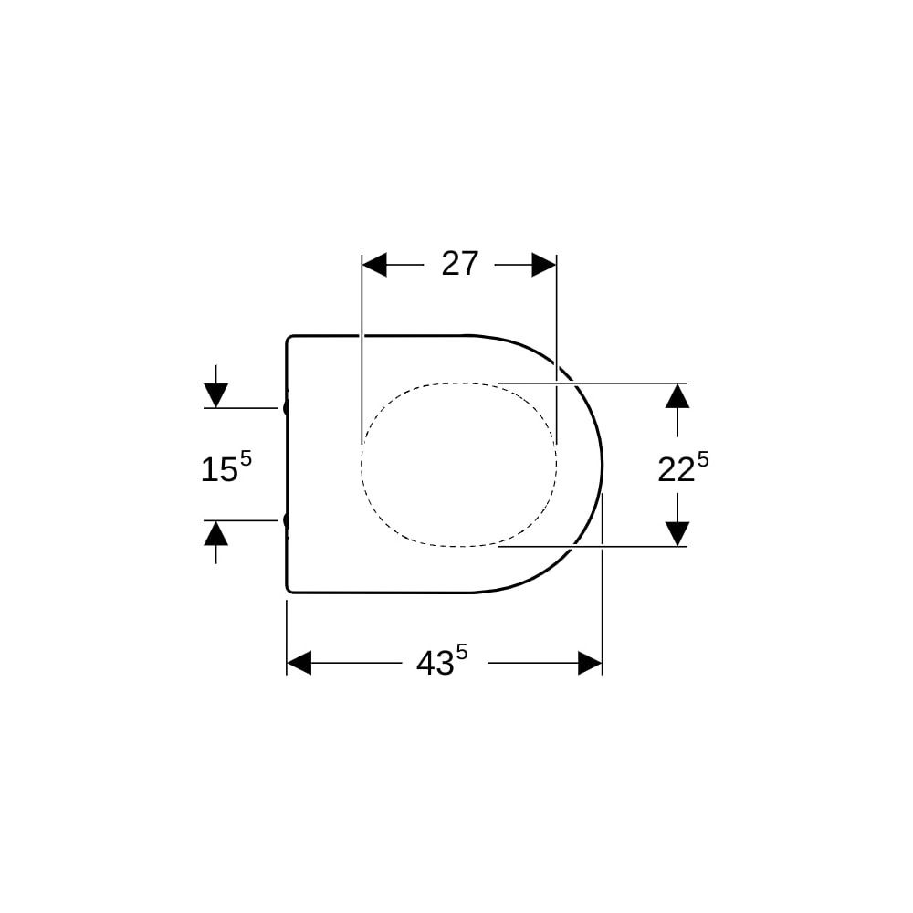 Geberit Acanto WC-Sitz mit Absenkautomatik, ohne Quick-Release-Scharniere, Befestigu... GEBERIT-500660012 4025416589402 (Abb. 8)
