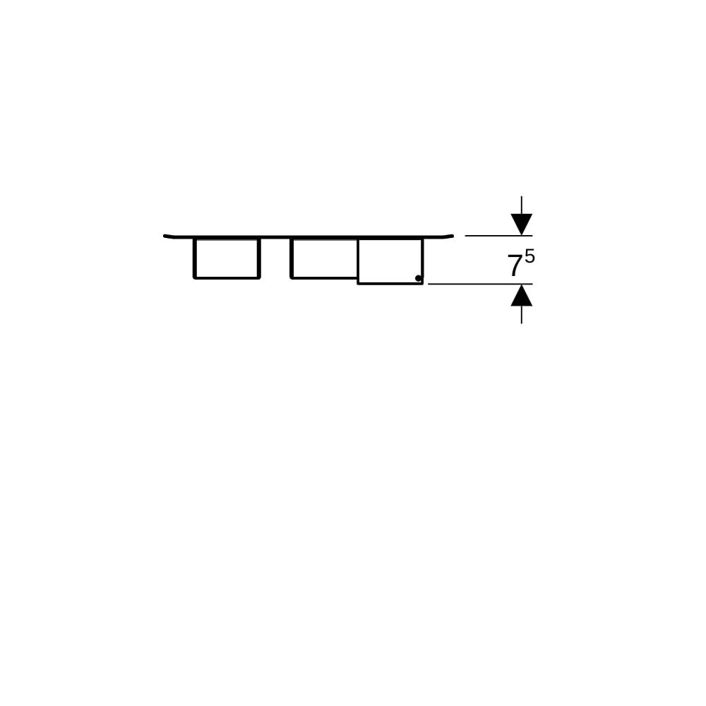 Geberit Magnettafel mit Stauboxen Lava/pulverbeschichtet matt, Lava pulverbeschichte... GEBERIT-500649JK2 4022009355055 (Abb. 7)