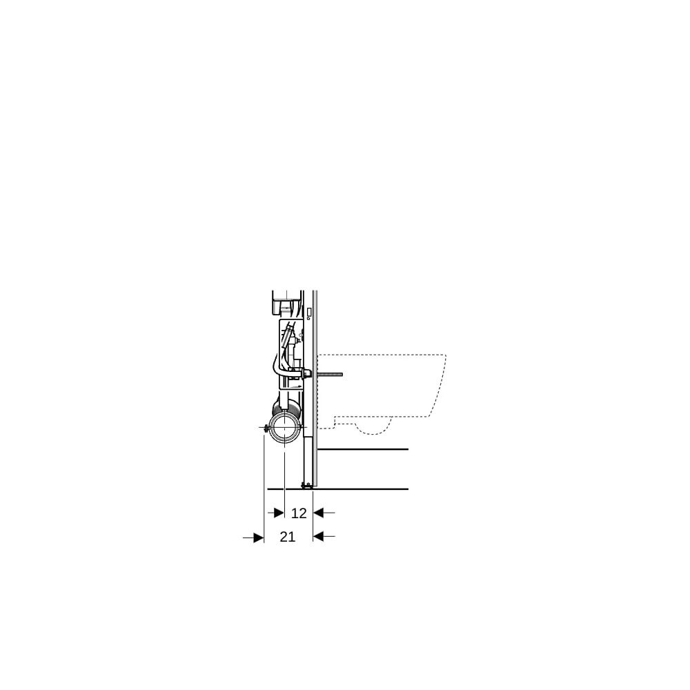 Geberit Duofix Element für Wand-WC, 112cm, mit Sigma UP-Spülkasten 12cm, barrierefre... GEBERIT-111396006 4064746029844 (Abb. 4)
