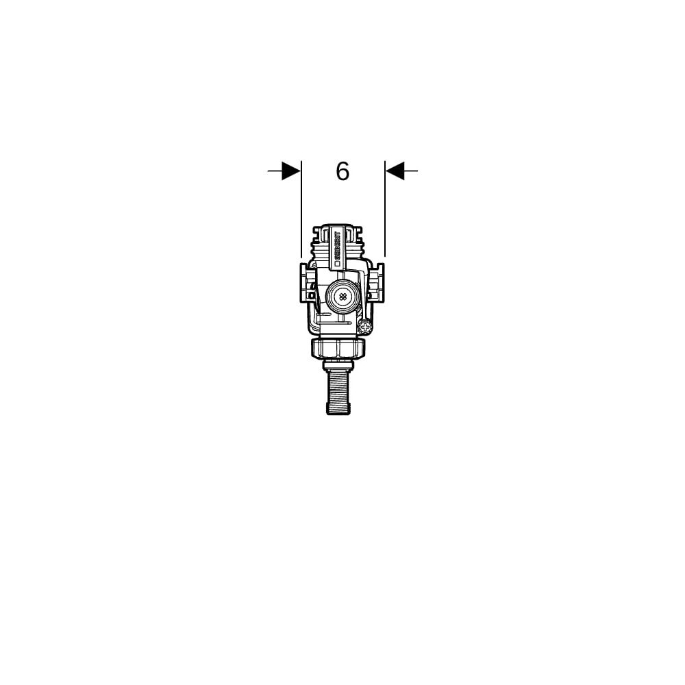 Geberit Füllventil Typ 383 Wasseranschluss seitlich 3/8", Nippel aus Messing, für Un... GEBERIT-240705005 4064746036972 (Abb. 5)