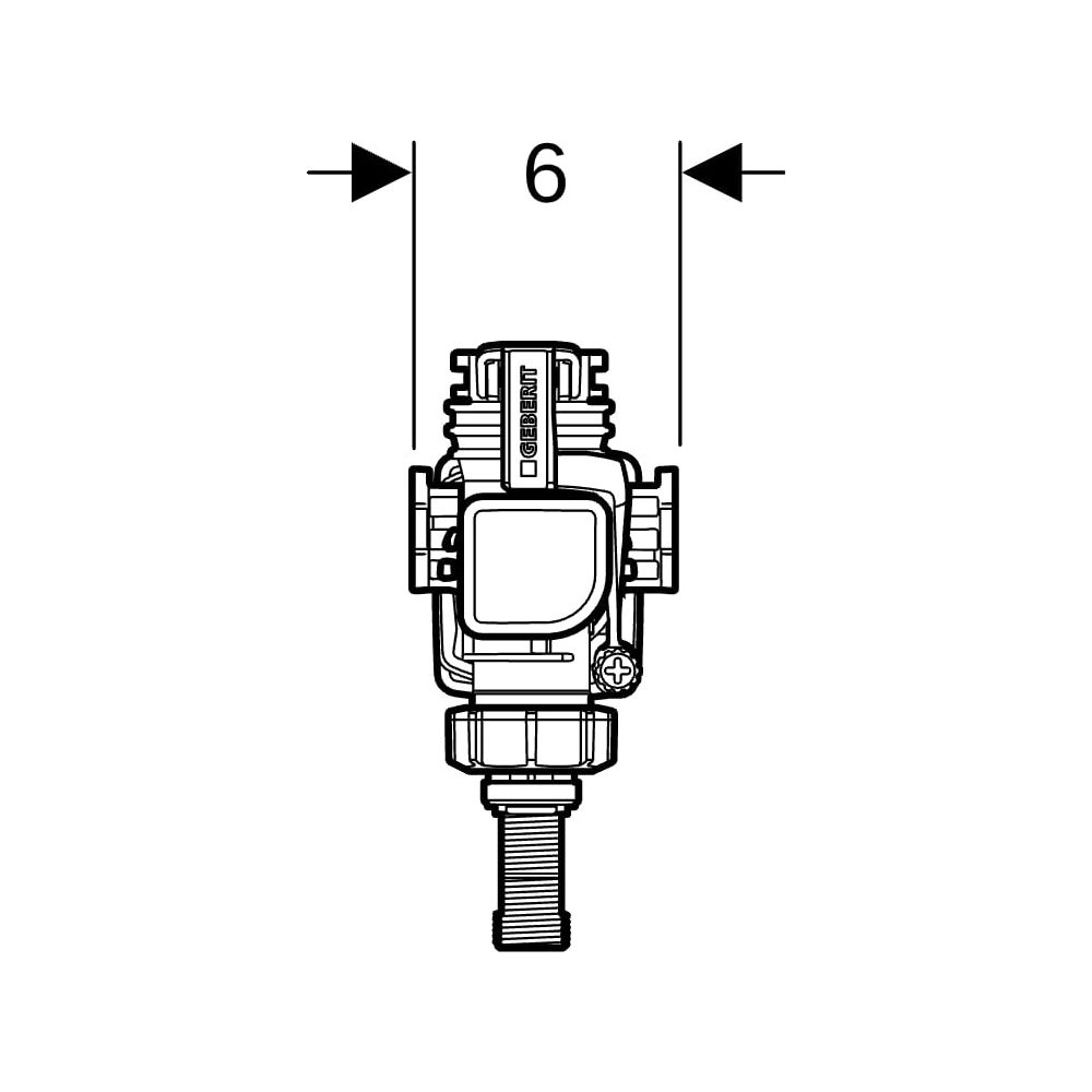 Geberit Füllventil Typ 383 Wasseranschluss seitlich 3/8", Nippel aus Messing, für Au... GEBERIT-240700005 4064746036989 (Abb. 9)