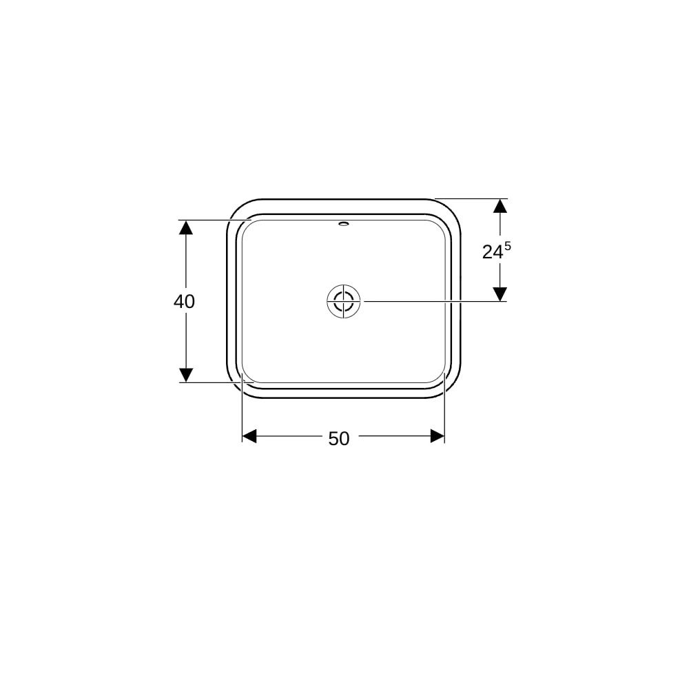 Geberit VariForm Unterbauwaschtisch, rechteckig Breite 58cm, Tiefe 49cm, ohne Hahnlo... GEBERIT-500765002 4025416302919 (Abb. 7)