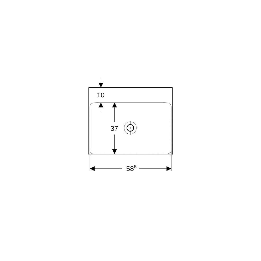 Geberit ONE Waschtisch Abgang vertikal, Breite 60cm, Tiefe 48cm, ohne Hahnloch, ohne... GEBERIT-505021011 4025410953681 (Abb. 7)