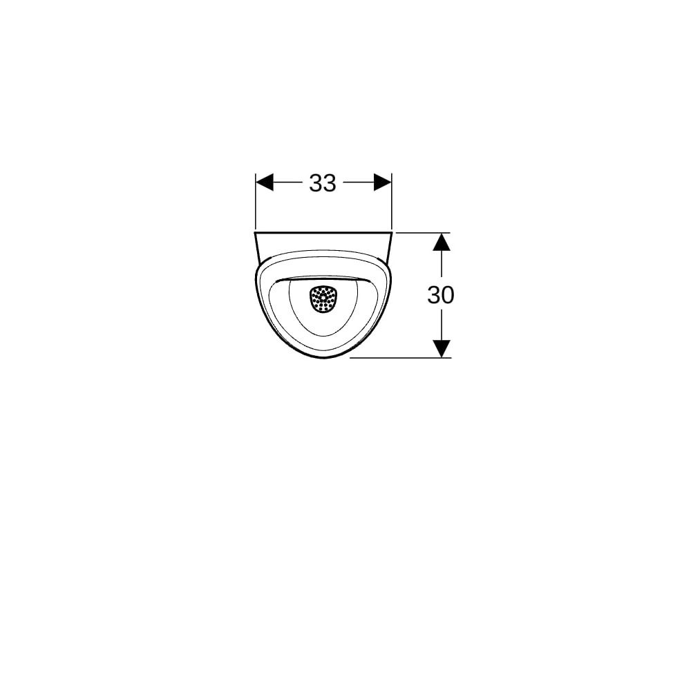 Geberit Renova S Urinal, Zulauf von hinten, Abgang nach hinten oder unten, Weiß... GEBERIT-503100001 4064746027246 (Abb. 4)