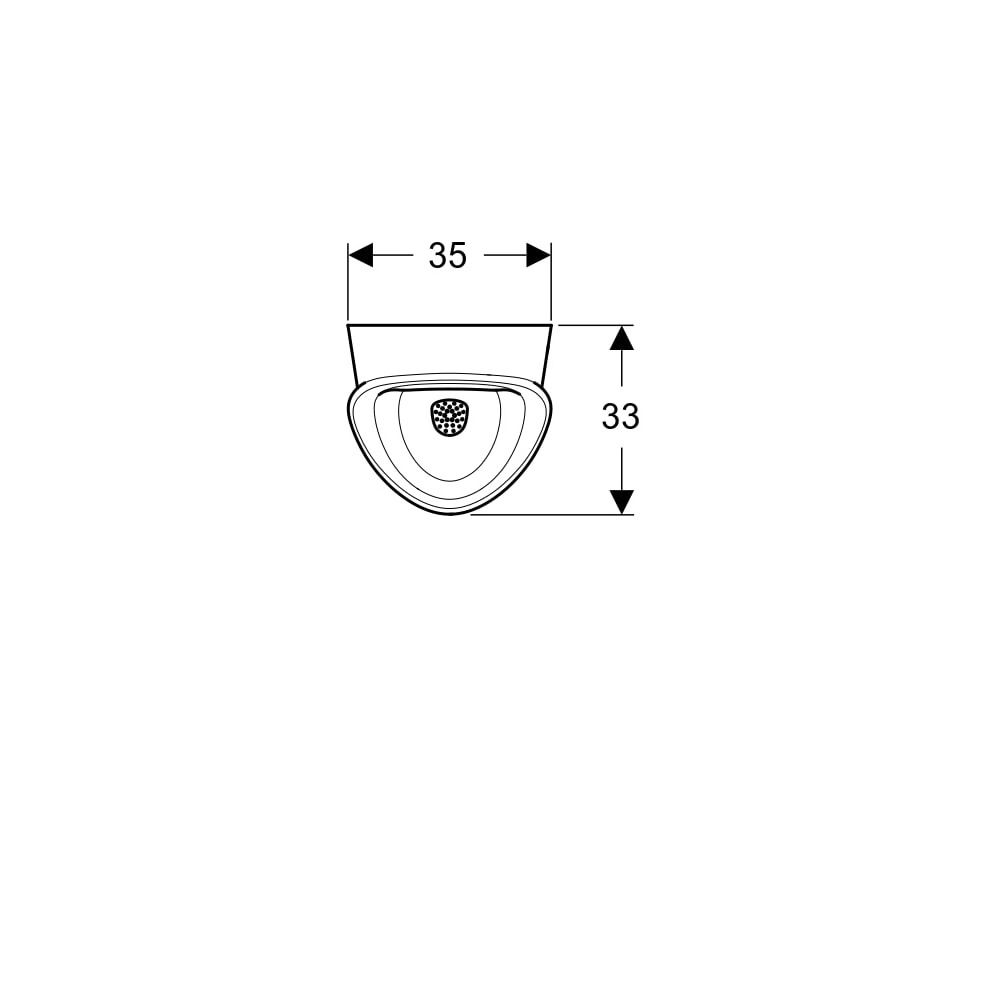 Geberit Renova M Urinal, Zulauf von hinten, Abgang nach hinten oder unten, Weiß... GEBERIT-503120001 4064746028496 (Abb. 4)