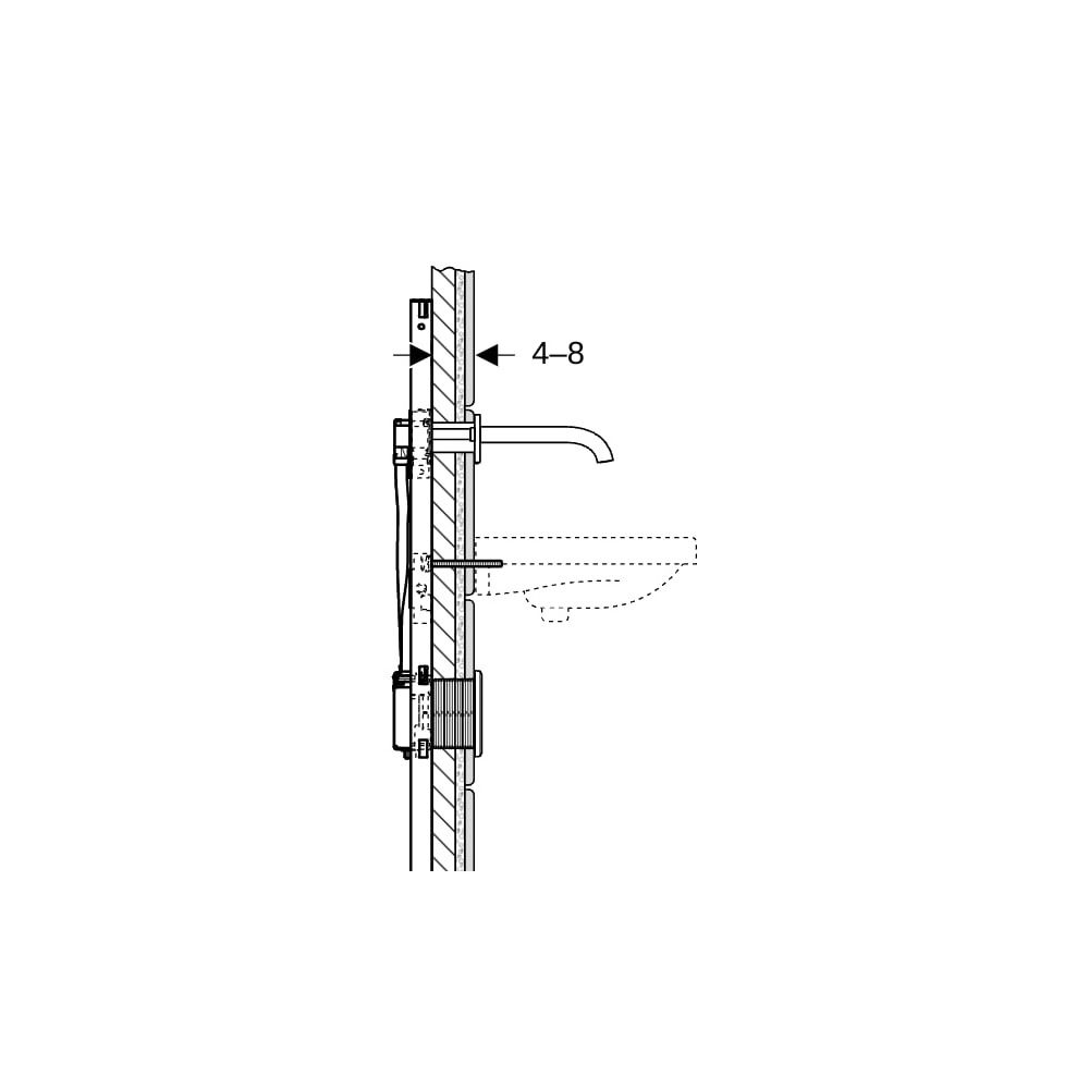 Geberit Verlängerungsset für Piave und Brenta Waschtischarmaturen, Wandmontage, mit ... GEBERIT-244622001 4025410785299 (Abb. 5)