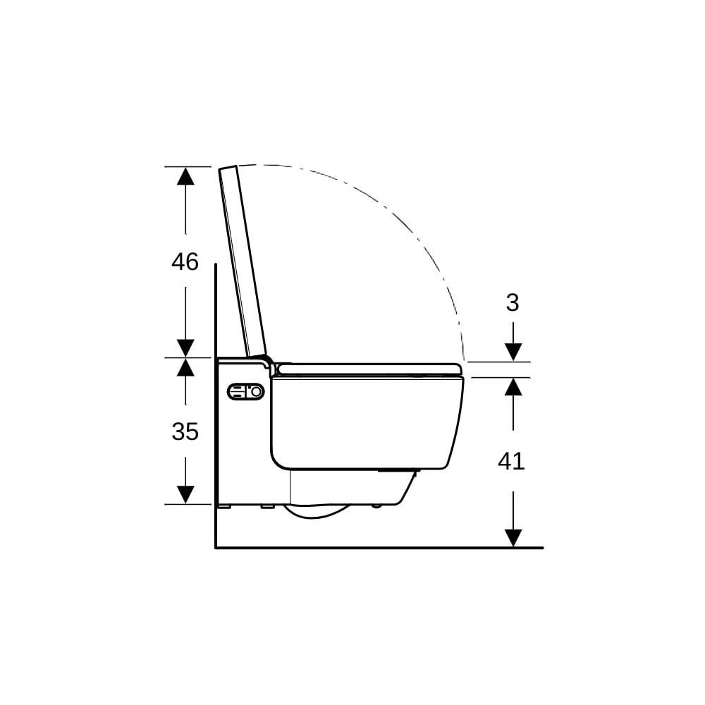 Geberit AquaClean Mera Classic Dusch-WC-Komplettanlage Wand-WC, Alpinweiß... GEBERIT-146200111 4025416317494 (Abb. 11)