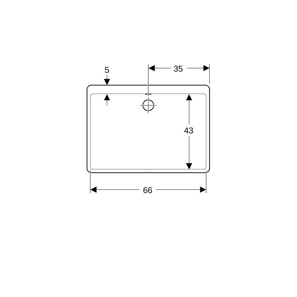 Geberit Publica Mehrzweckbecken mit Überlauf 70x20x50cm... GEBERIT-361370000 4022009080537 (Abb. 9)