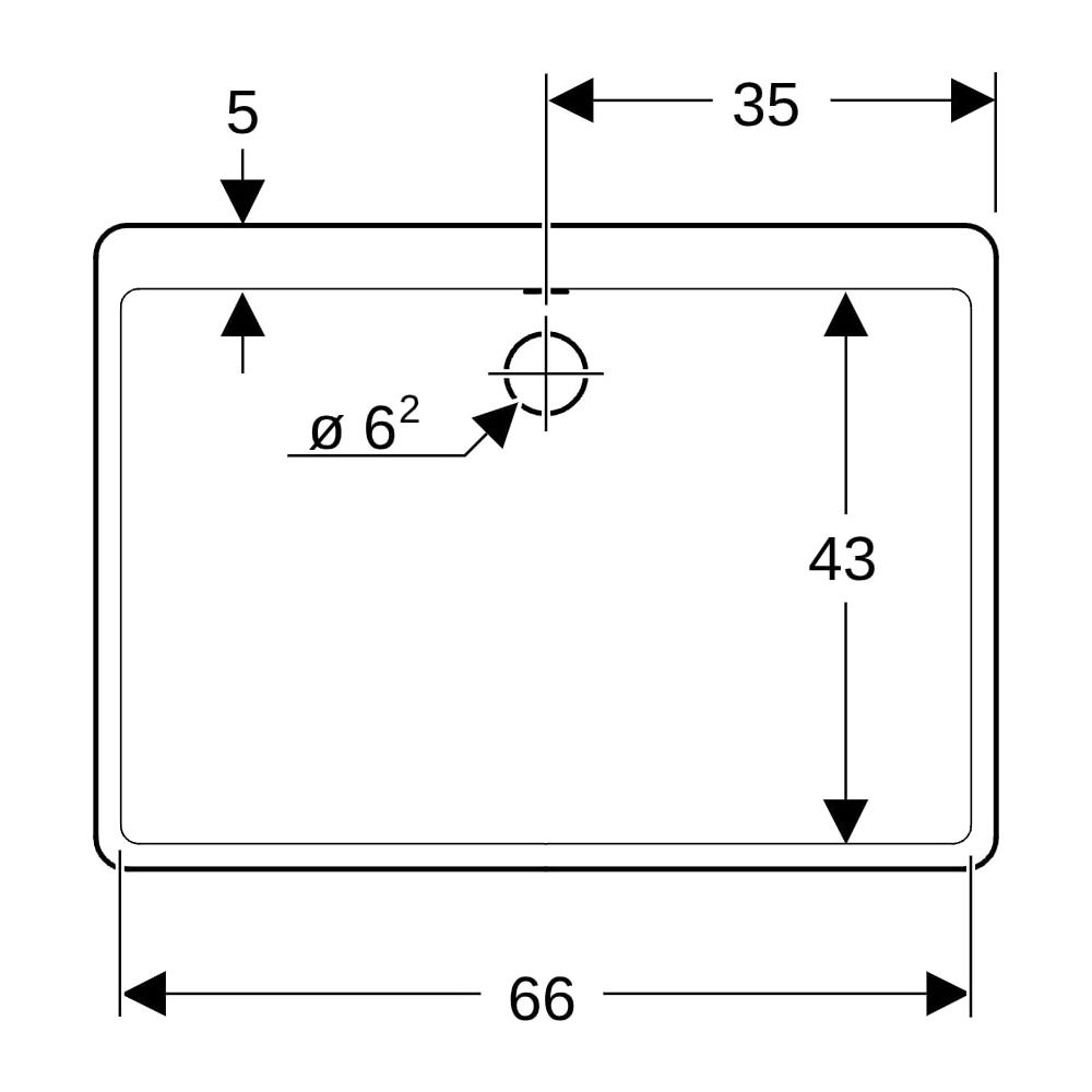 Geberit Mehrzweckbecken Publica, 70x20x50cm, Sanitärkeramik, Weiß, 361370000... GEBERIT-361370000 4022009080537 (Abb. 13)