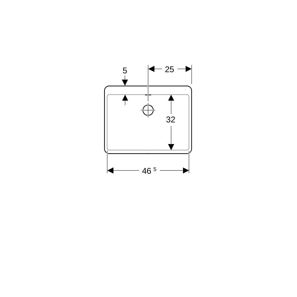 Geberit Publica Mehrzweckbecken mit Überlauf 50x20x39cm... GEBERIT-361350000 4022009080513 (Abb. 9)