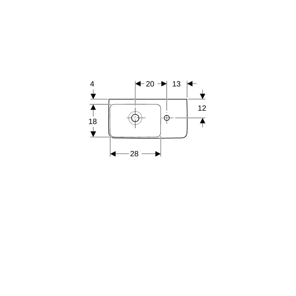 Geberit Renova Compact Handwaschbecken Ablagefl. o. verk. Ausladung 50x15x25cm Hahnl... GEBERIT-276250600 4022009329254 (Abb. 7)