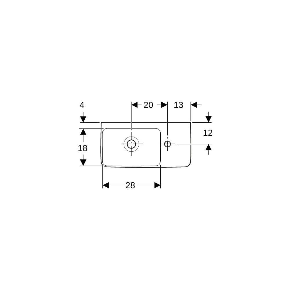 Geberit Renova Compact Handwaschbecken Ablagefl. o. verk. Ausladung 50x15x25cm Hahn... GEBERIT-276250600 4022009329254 (Abb. 10)
