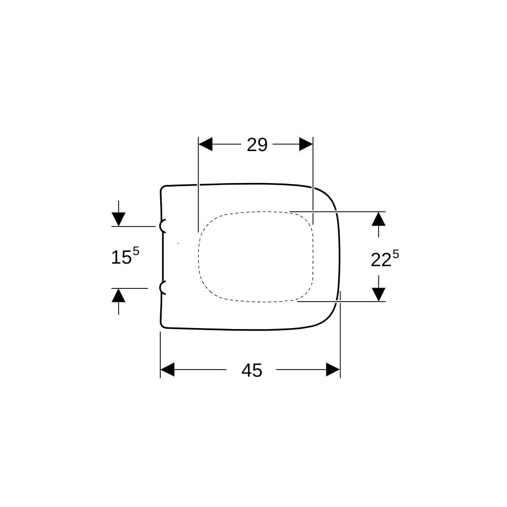 Geberit Renova Plan WC-Sitz eckiges Design, Befestigung von unten ohne Absenkautomat... GEBERIT-572110000 4022009305661 (Abb. 8)