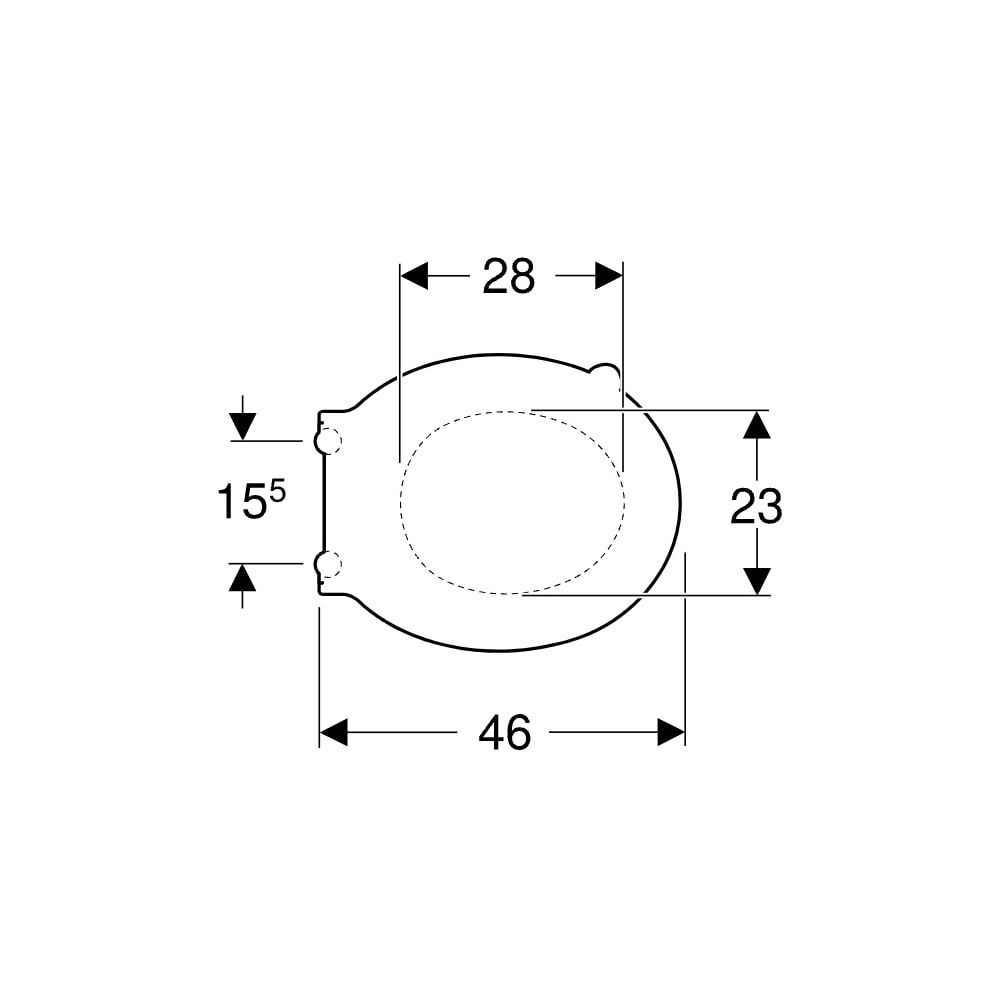 Geberit Renova Comfort WC-Sitz barrierefrei, antibakteriell, Befestigung von unten, ... GEBERIT-572850000 4022009354119 (Abb. 7)