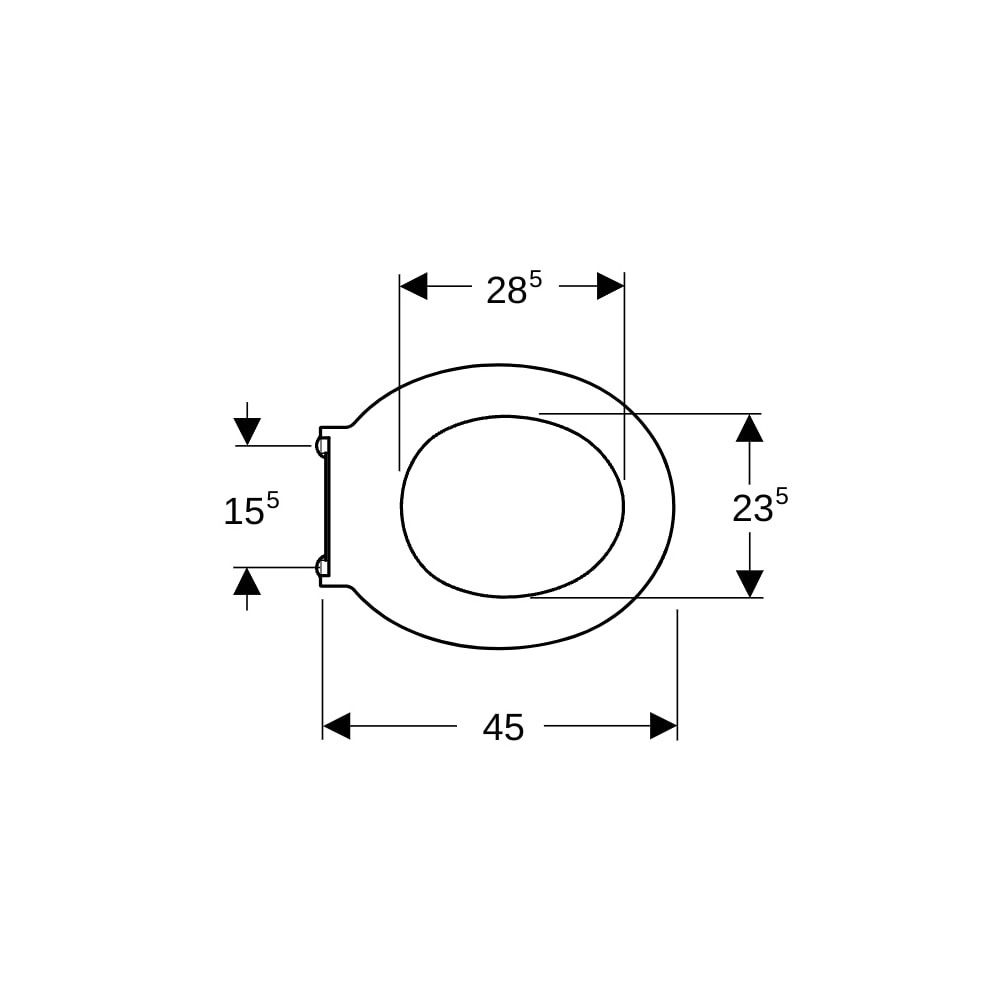 Geberit Renova Comfort WC-Sitzring, barrierefrei, antibakteriell, Befestigung von un... GEBERIT-572860000 4022009354126 (Abb. 7)