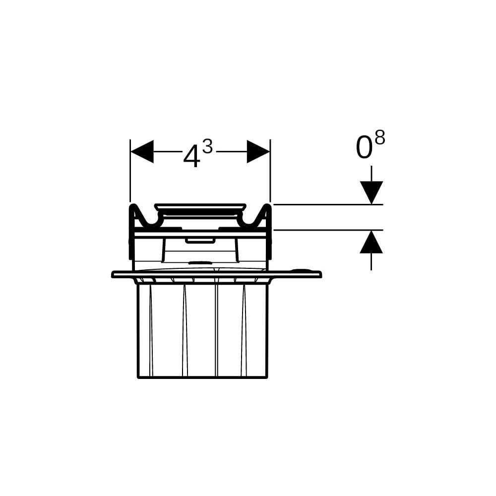 Geberit CleanLine 60 Duschrinne, Länge 30-90cm, Edelstahl elektropoliert, Edelstahl ... GEBERIT-154456KS1 4025416497356 (Abb. 9)