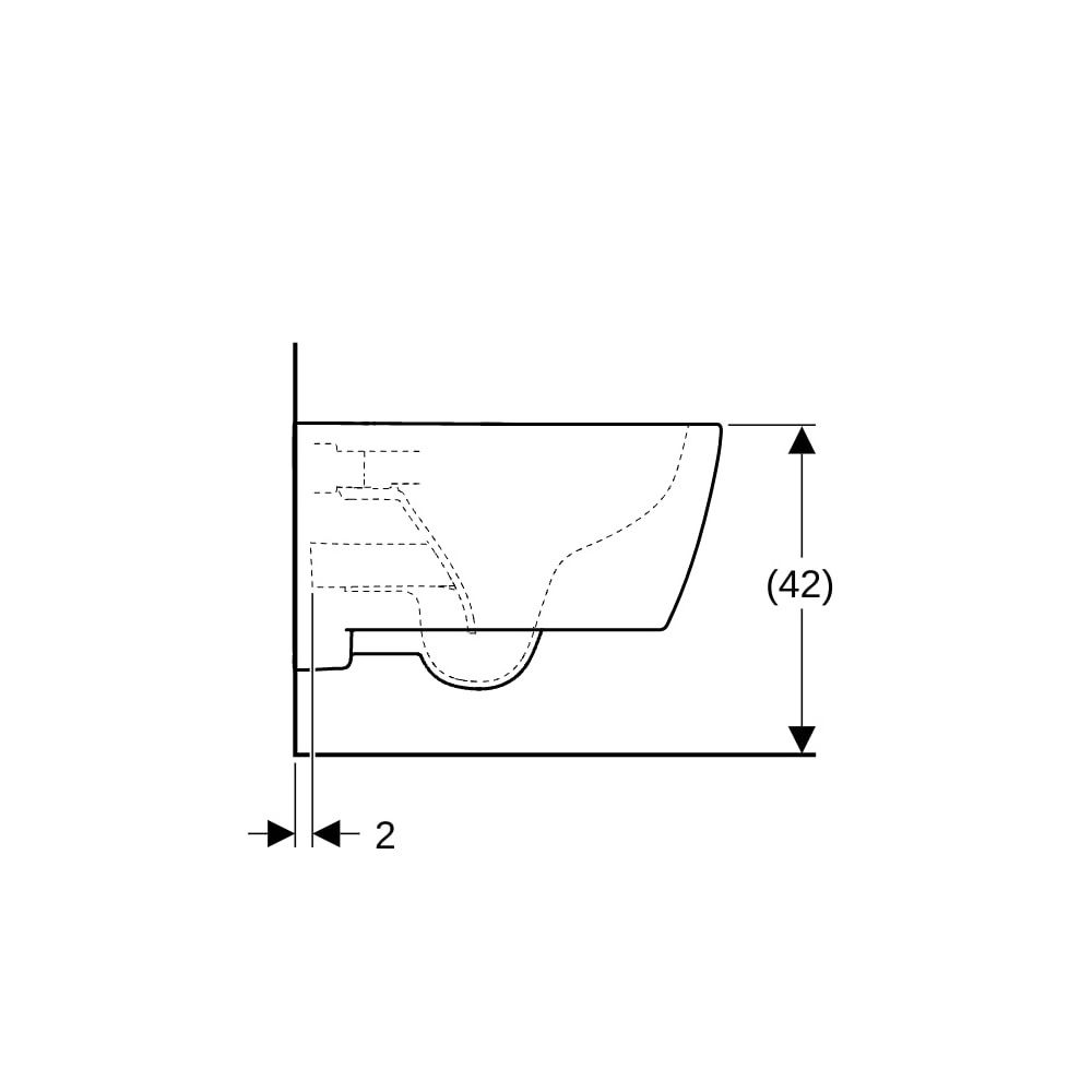 Geberit iCon Wand-WC Tiefspüler, geschlossene Form, Rimfree Tiefe 53cm, Weiß... GEBERIT-501661001 4025410870186 (Abb. 9)