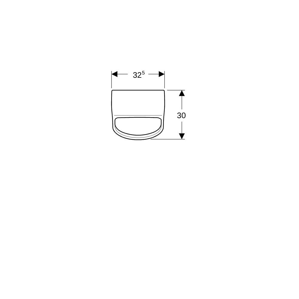 Geberit Renova Plan Urinal Zulauf von hinten, Abgang nach hinten, Tiefe 30cm, Zulauf... GEBERIT-235100000 4022009305807 (Abb. 7)