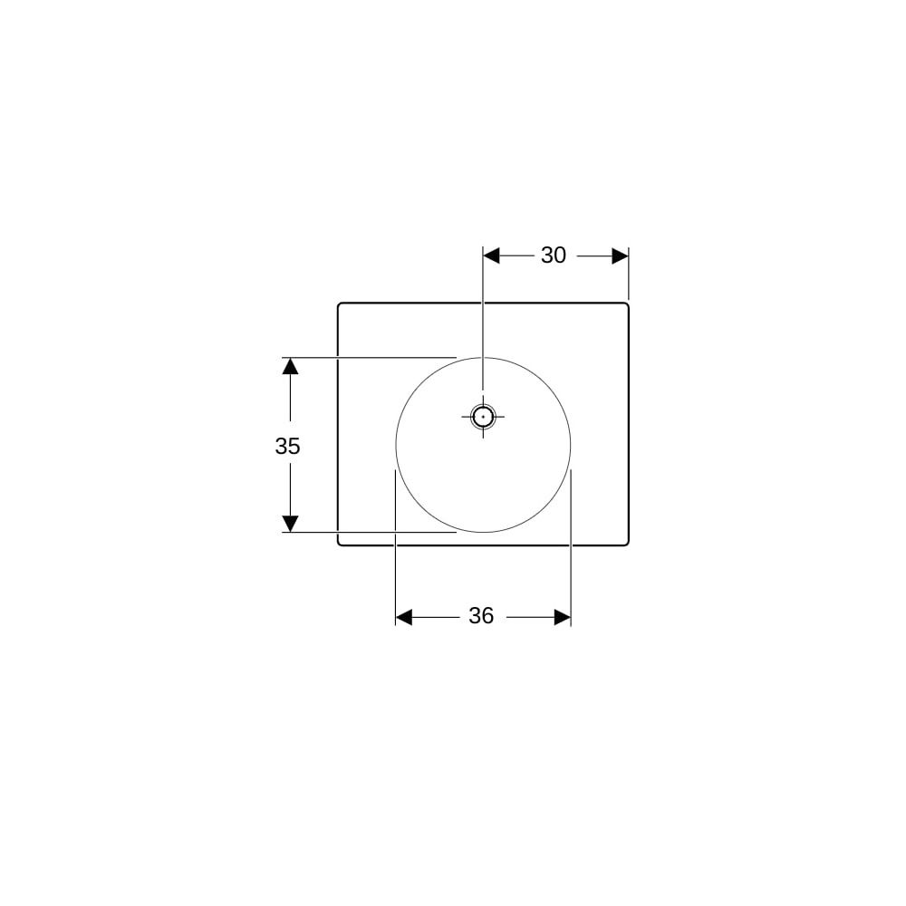 Geberit Preciosa 2 Waschtisch mit Ablagefläche, Breite 60cm, Tiefe 50cm, ohne Hahnlo... GEBERIT-123261600 4022009319651 (Abb. 7)