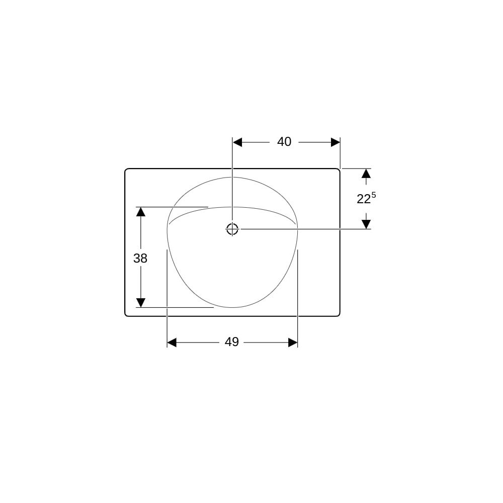 Geberit Preciosa Waschtisch mit Ablagefläche, Breite 80cm, Tiefe 55cm, ohne Hahnloch... GEBERIT-124282000 4022009009378 (Abb. 7)