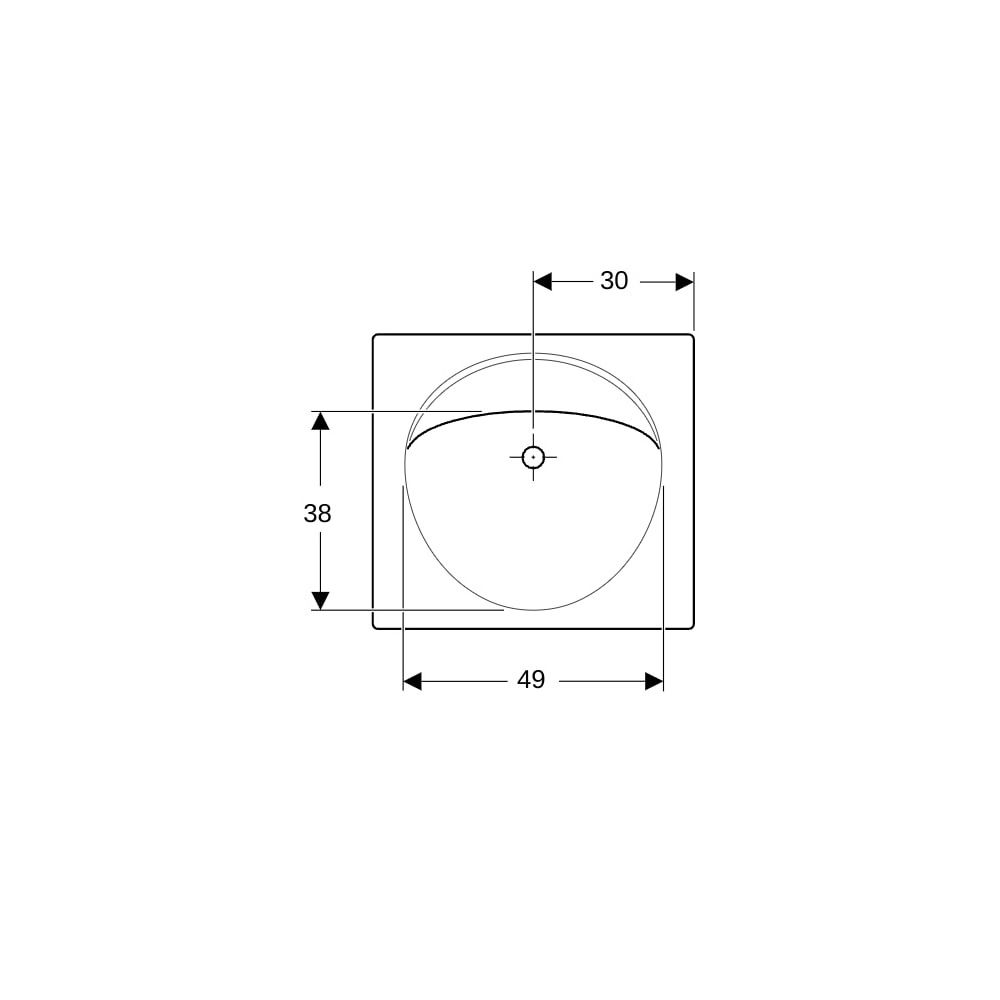 Geberit Preciosa Waschtisch mit Ablagefläche, Breite 60cm, Tiefe 55cm, ohne Hahnloch... GEBERIT-253220000 4022009053937 (Abb. 7)