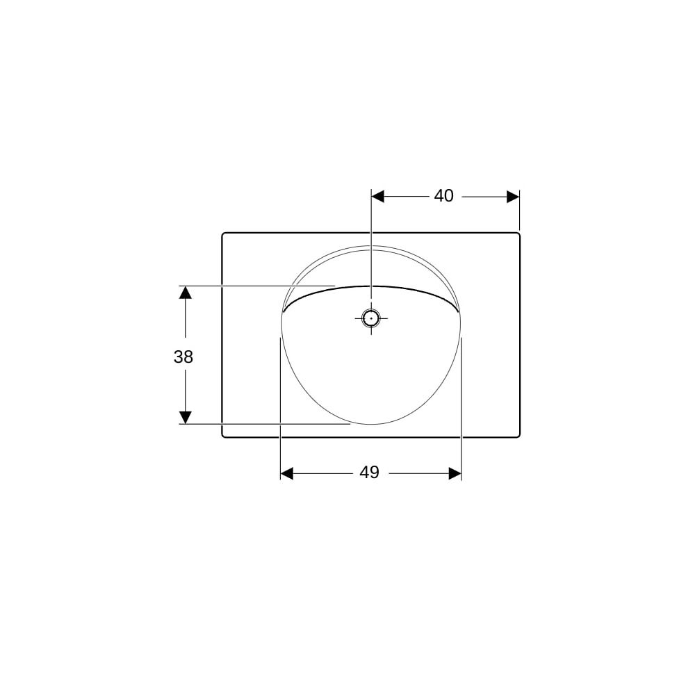 Geberit Preciosa Waschtisch mit Ablagefläche, Breite 80cm, Tiefe 55cm, ohne Hahnloch... GEBERIT-124284000 4022009009392 (Abb. 7)