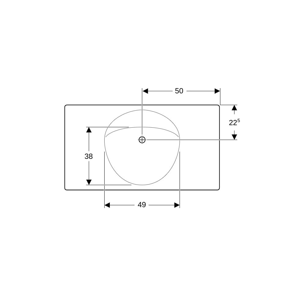 Geberit Preciosa Waschtisch mit Ablagefläche, Breite 100cm, Tiefe 55cm, ohne Hahnloc... GEBERIT-124220000 4022009009194 (Abb. 7)