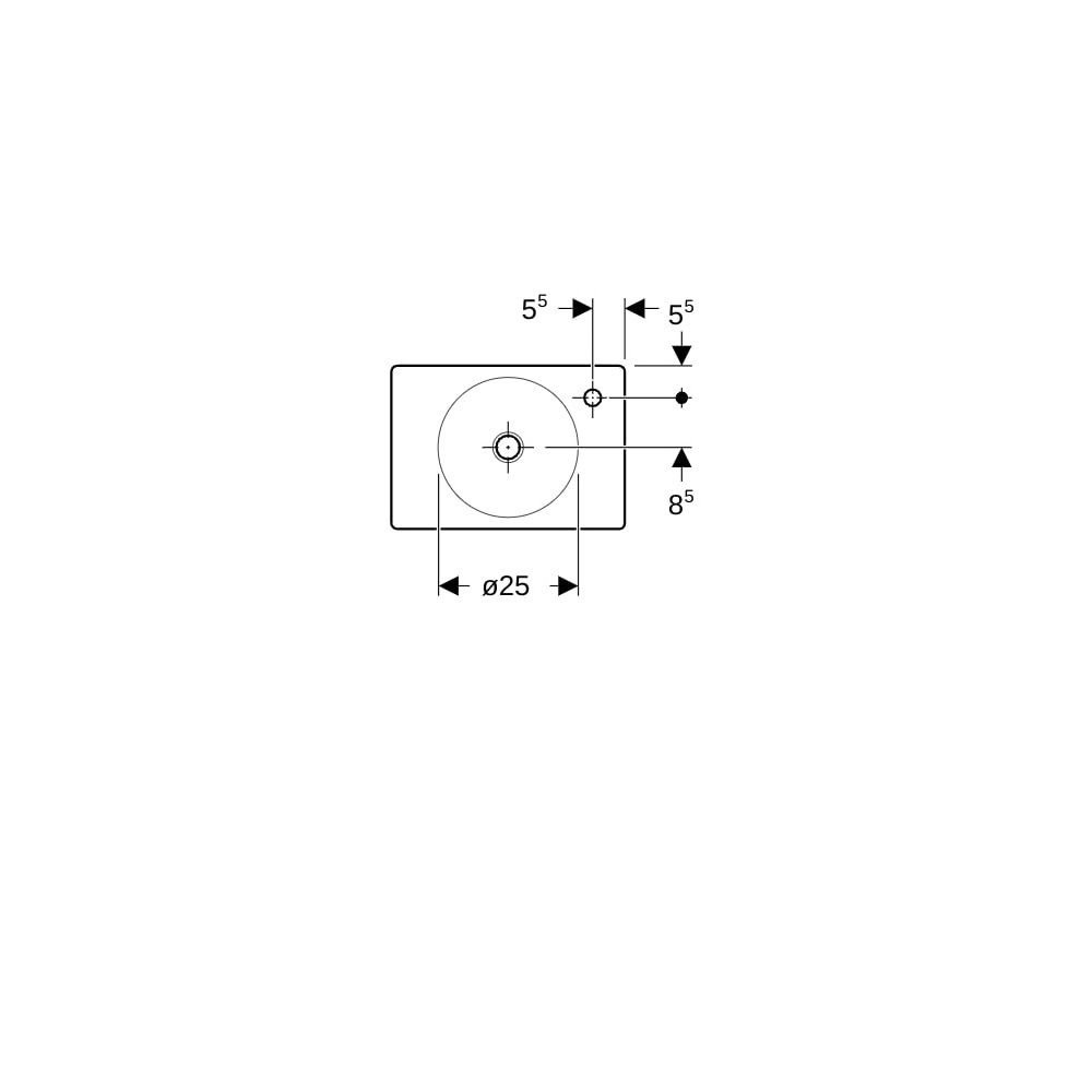Geberit Preciosa 2 Handwaschbecken, 40x10,5x28cm, Hahnloch rechts, ohne Überlauf, We... GEBERIT-273240000 4022009311389 (Abb. 7)