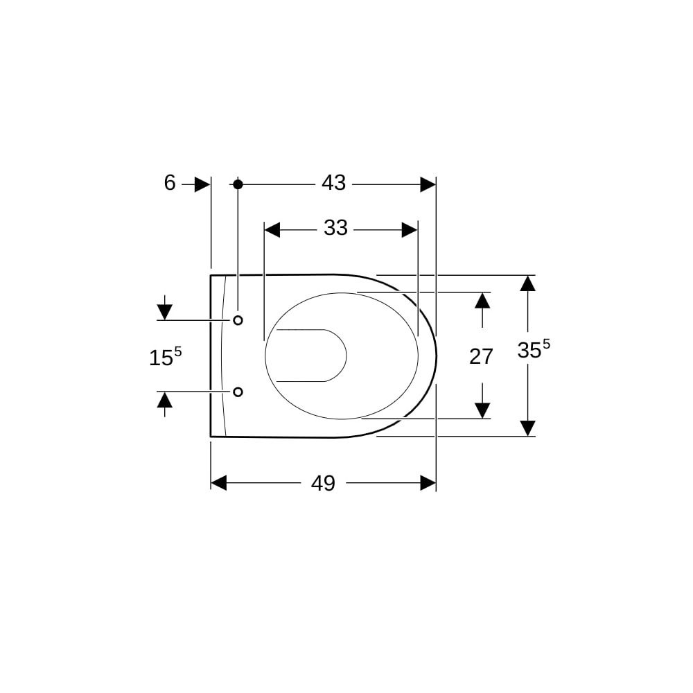 Geberit iCon Wand-WC Tiefspüler, verkürzte Ausladung, geschlossene Form, Tiefe 49cm,... GEBERIT-204030000 4022009313529 (Abb. 7)
