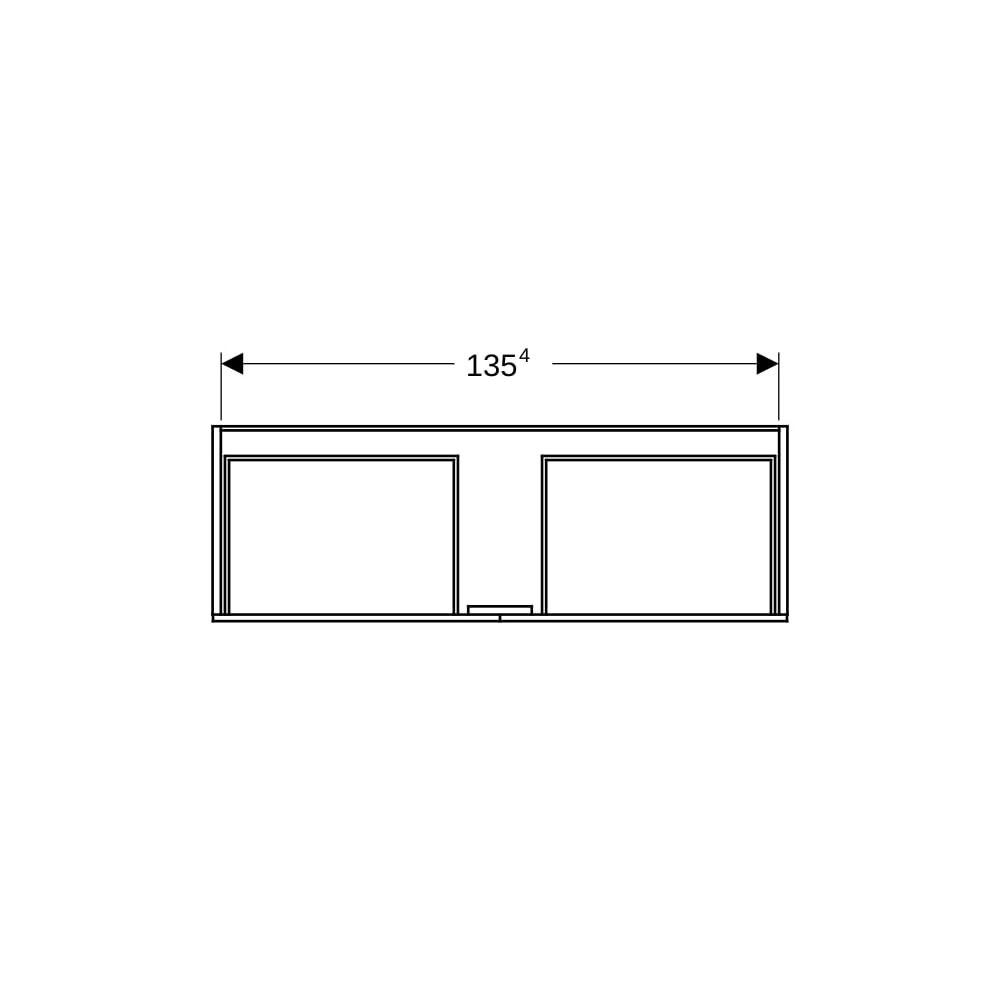 Geberit Xeno2 Unterschrank für Waschtisch aus Mineralwerkstoff, 2 Schubladen, 139,5x... GEBERIT-500347001 4025416361213 (Abb. 7)