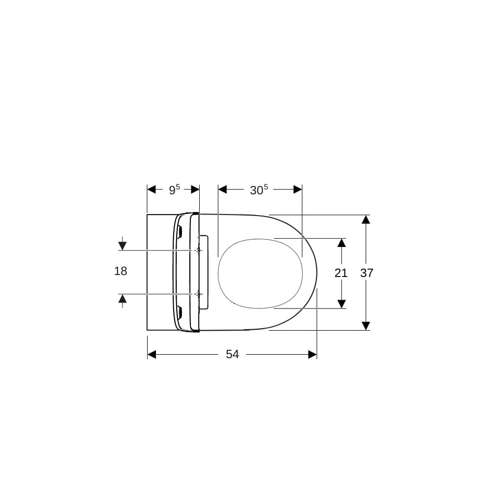 Geberit ONE Set Wand-WC Tiefspüler, geschlossene Form, TurboFlush, mit WC-Sitz, Hoch... GEBERIT-500202011 4025416301660 (Abb. 7)