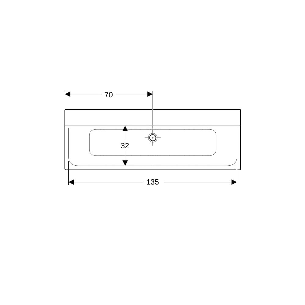 Geberit Xeno2 Möbelwaschtisch, Breite 140cm, Tiefe 48cm, ohne Hahnloch, ohne Überlau... GEBERIT-500276001 4025416383215 (Abb. 7)