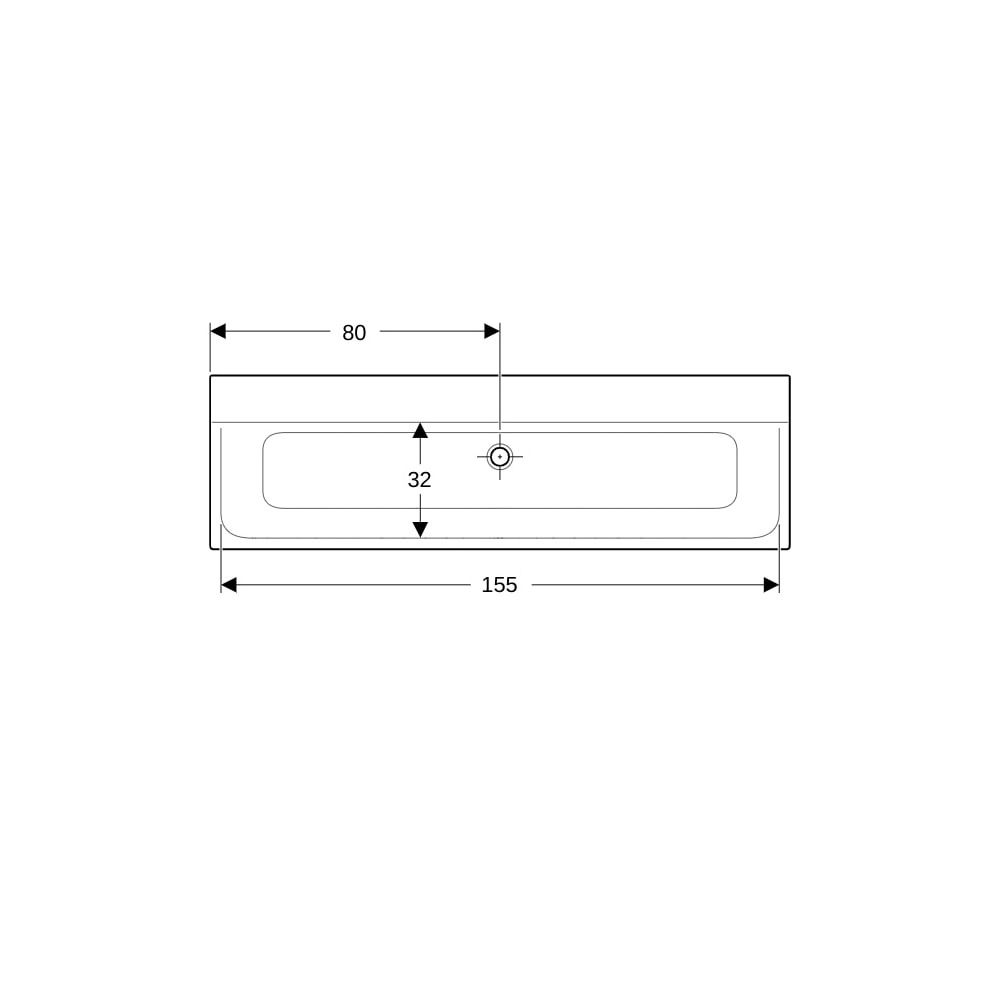 Geberit Xeno2 Möbelwaschtisch, Breite 160cm, Tiefe 48cm, ohne Hahnloch, ohne Überlau... GEBERIT-500278001 4025416432319 (Abb. 7)