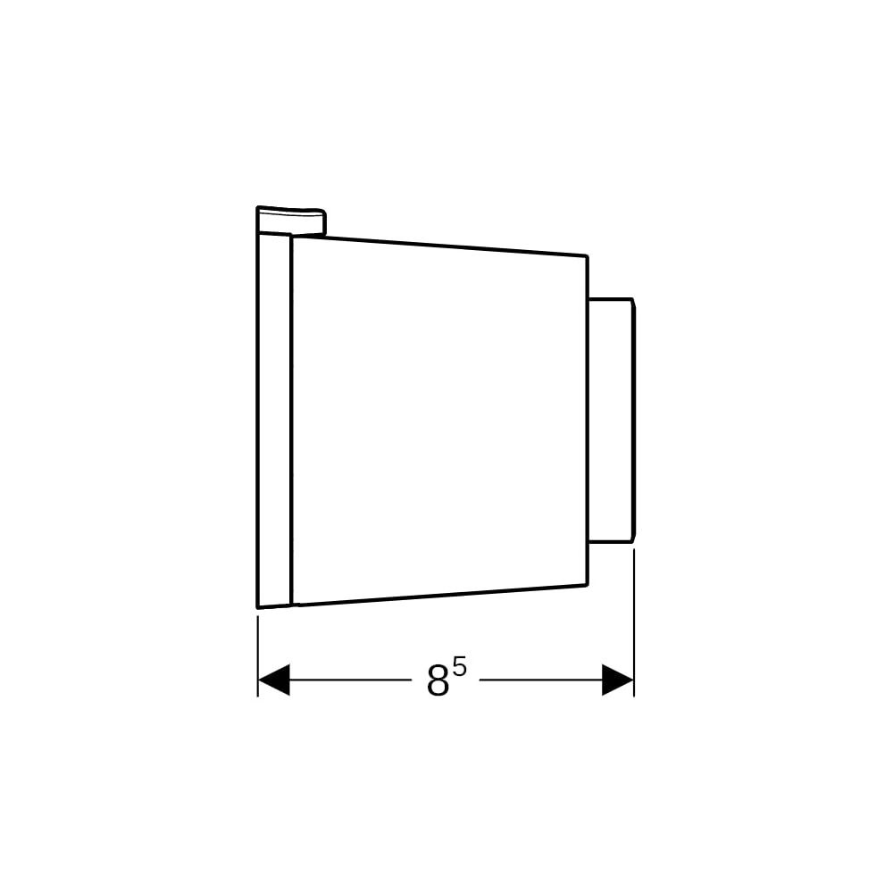 Geberit Typ 01 Fernbetätigung pneumatisch, für 1-Mengen-Spülung, Aufputz-Drücker, Al... GEBERIT-116046111 4025416322498 (Abb. 7)