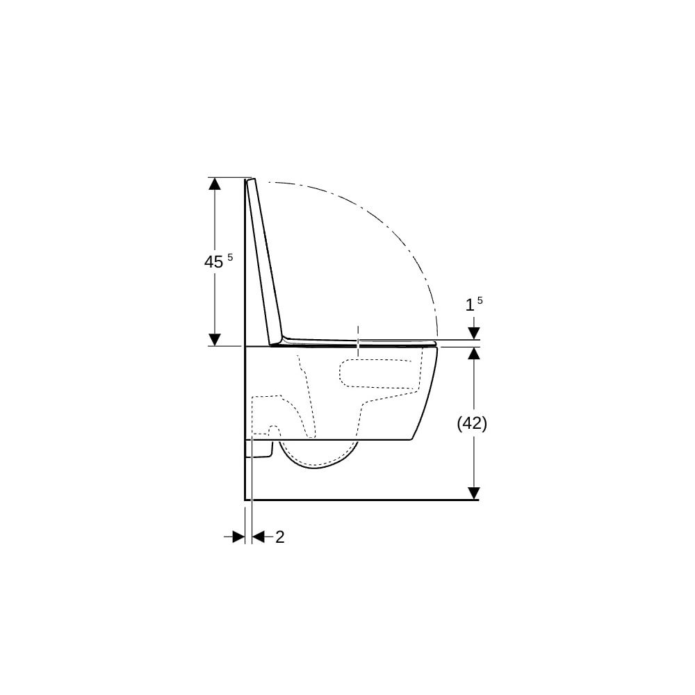 Geberit iCon Wand-WC-Set Tiefspüler geschl. Keramikdesign TurboFlush Weiß, WC-Sitz 5... GEBERIT-503045008 4064746019807 (Abb. 6)