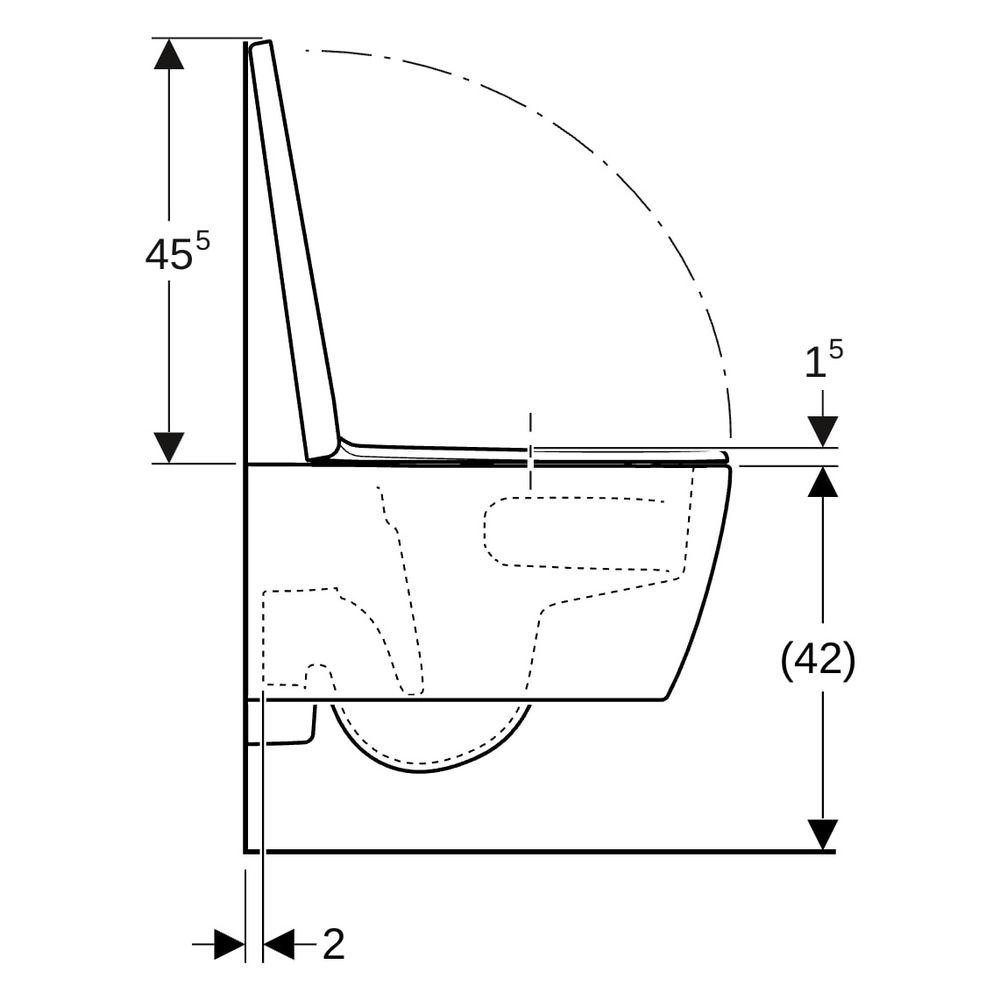 Geberit iCon Set Wand-WC Tiefspüler, geschlossenes Keramikdesign, TurboFlush, WC-Si... GEBERIT-503046JT1 4064746019838 (Abb. 11)