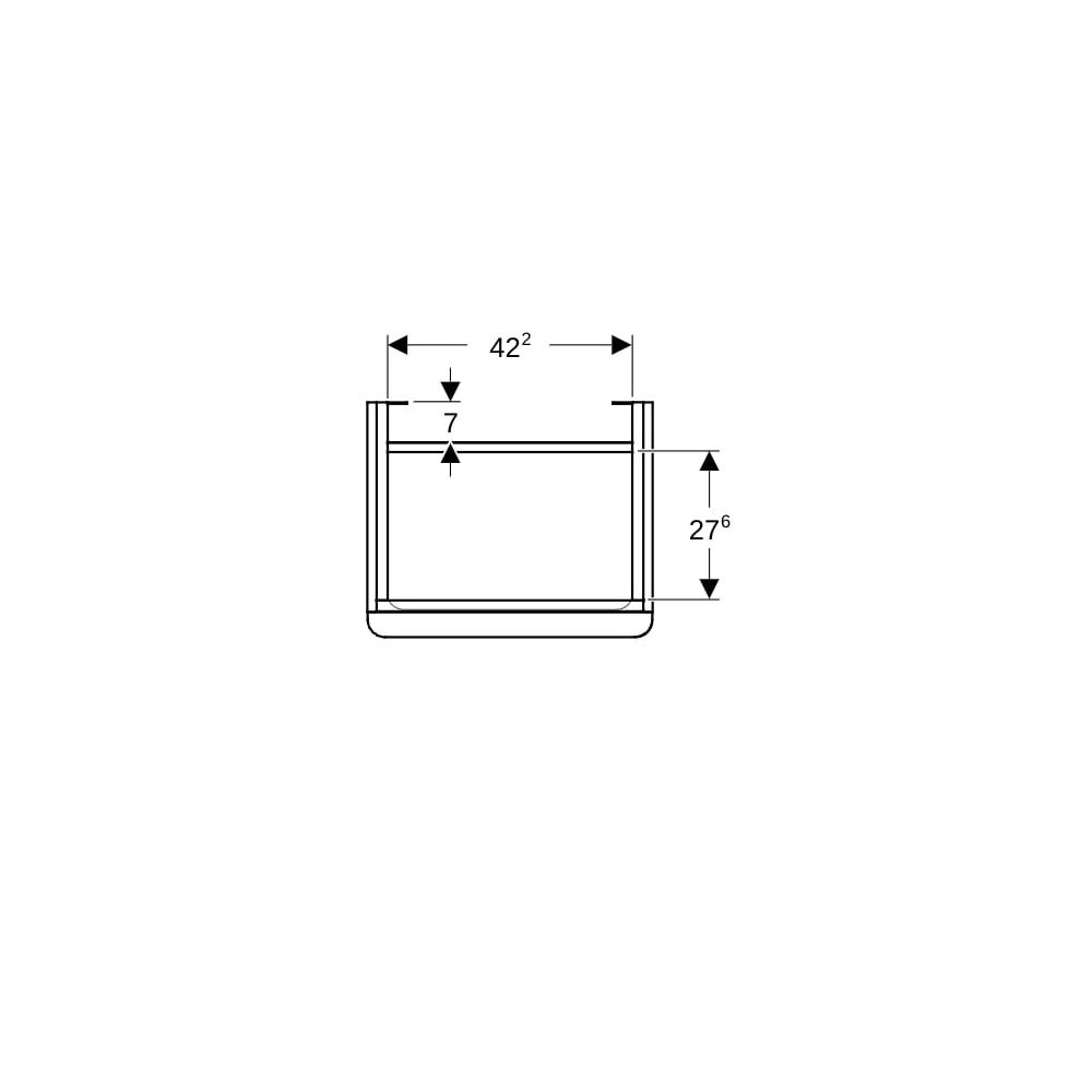 Geberit Smyle Square Unterschrank für Handwaschbecken, 1 Tür, Anschlag links, 49,2x6... GEBERIT-500364001 4025416360414 (Abb. 7)
