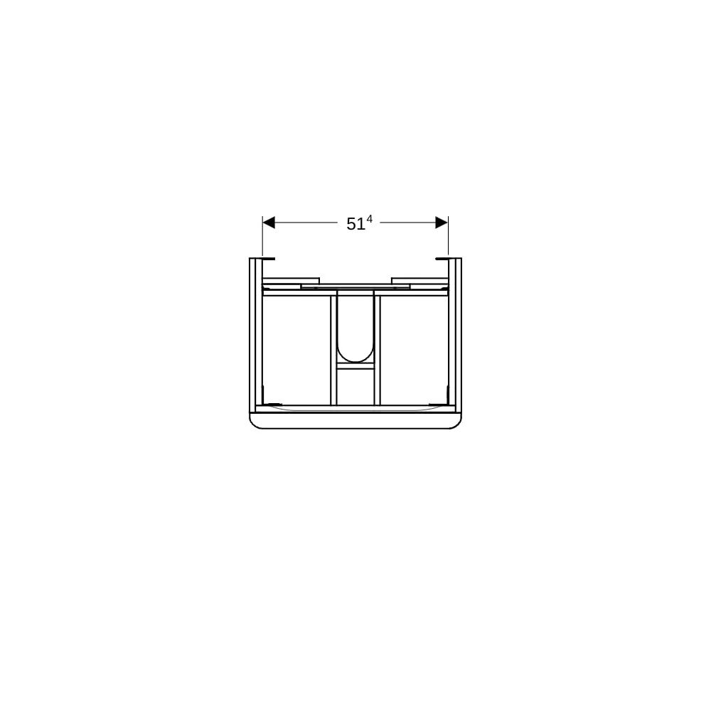 Geberit Smyle Square Unterschrank für Waschtisch, 2 Schubladen, 58,4x61,7x47cm, Weiß... GEBERIT-500352001 4025416424611 (Abb. 7)