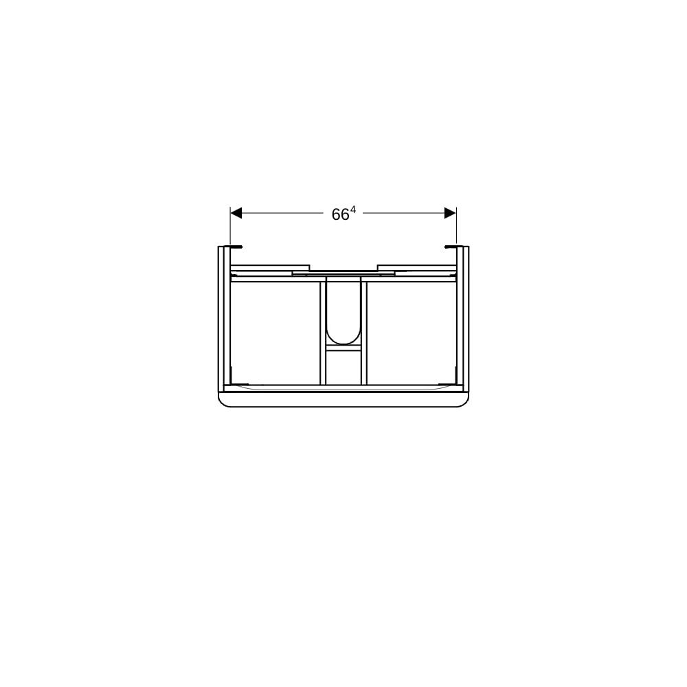 Geberit Smyle Square Unterschrank für Waschtisch, 2 Schubladen, 73,4x61,7x47cm, Weiß... GEBERIT-500353001 4025416363095 (Abb. 7)