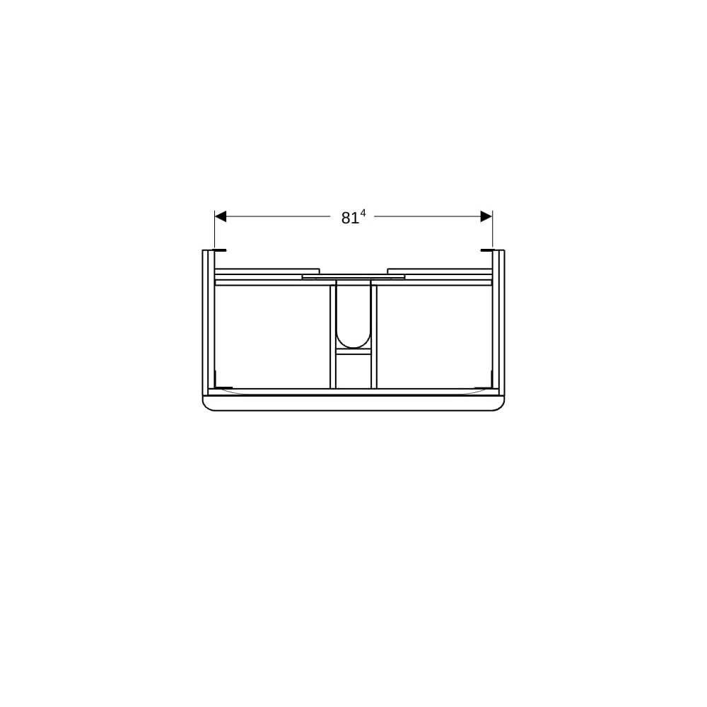 Geberit Smyle Square Unterschrank für Waschtisch, 2 Schubladen, 88,4x61,7x47cm, Weiß... GEBERIT-500354001 4025416363125 (Abb. 7)