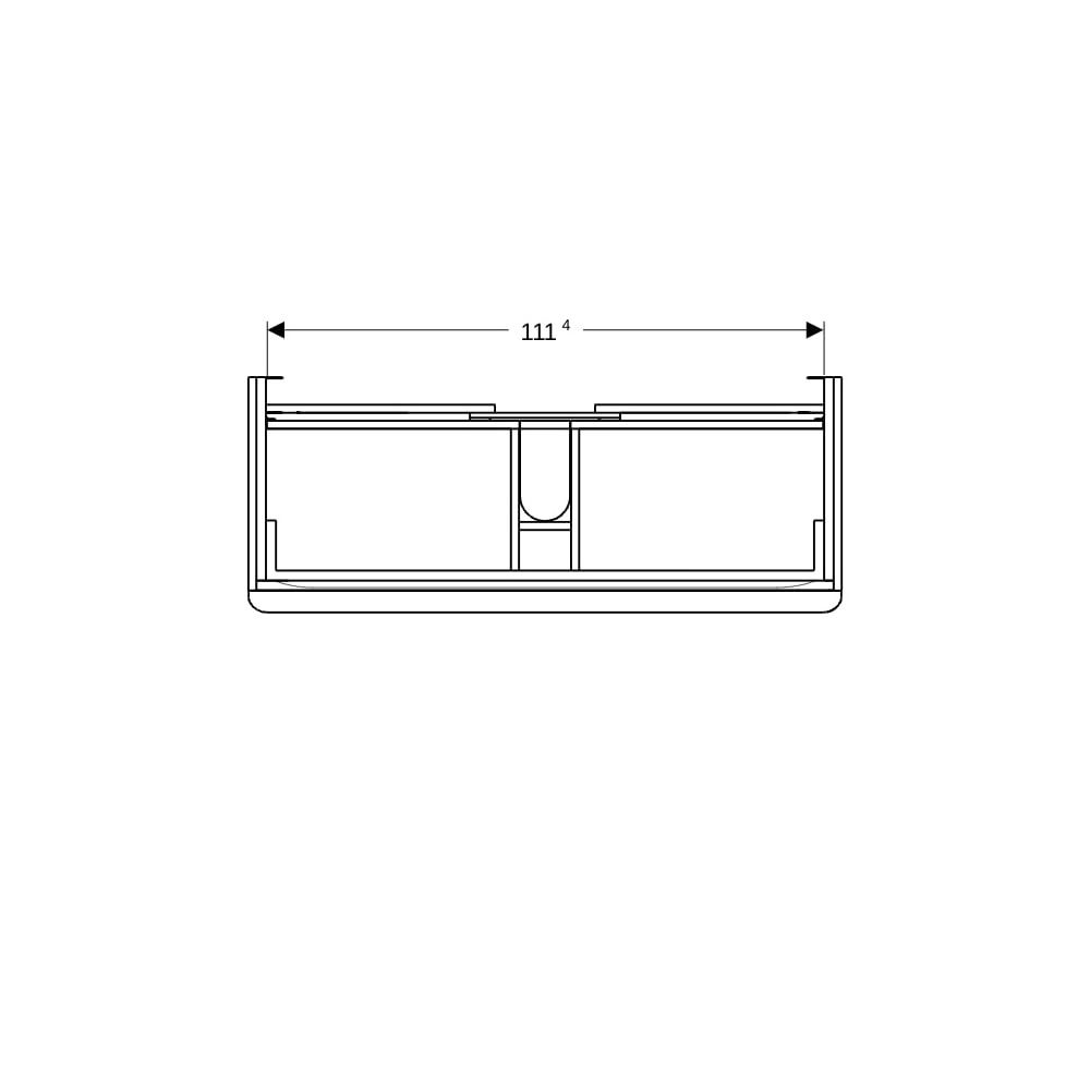 Geberit Smyle Square Unterschrank für Waschtisch, 2 Schubladen, 118,4x61,7x47cm, Wei... GEBERIT-500355001 4025416357032 (Abb. 7)